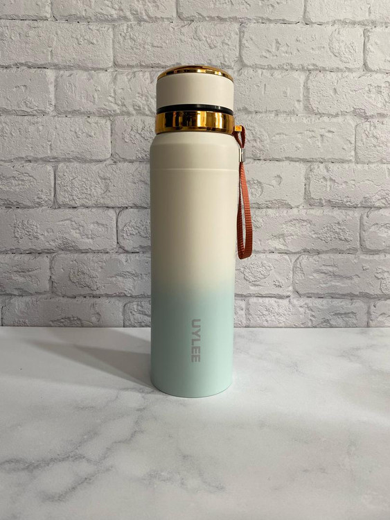 فلاسک ۱ لیتری یوئیلی (UYLEE) در چهار رنگ گرادیانی با درب پیچی و تفالهگیر، مناسب نوشیدنیهای گرم و سرد