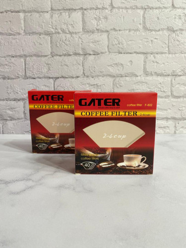 فیلتر کاغذی قهوه GATER سایز ۲ تا ۴ کاپ بسته ۴۰ عددی
