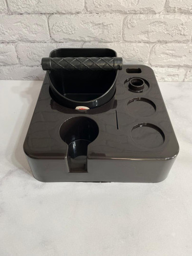 استند پلاستیکی لوازم اسپرسوساز با جای پرتافیلتر، تمپر و ابزار قهوه + ناکباکس هدیه