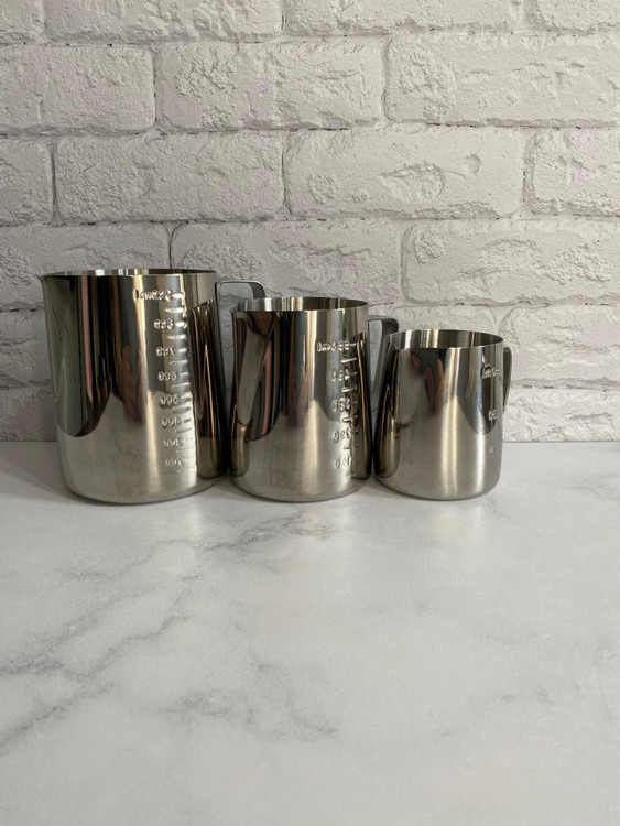 شیر جوش استیل مدل پیچر استیل ساده با درجه داخلی