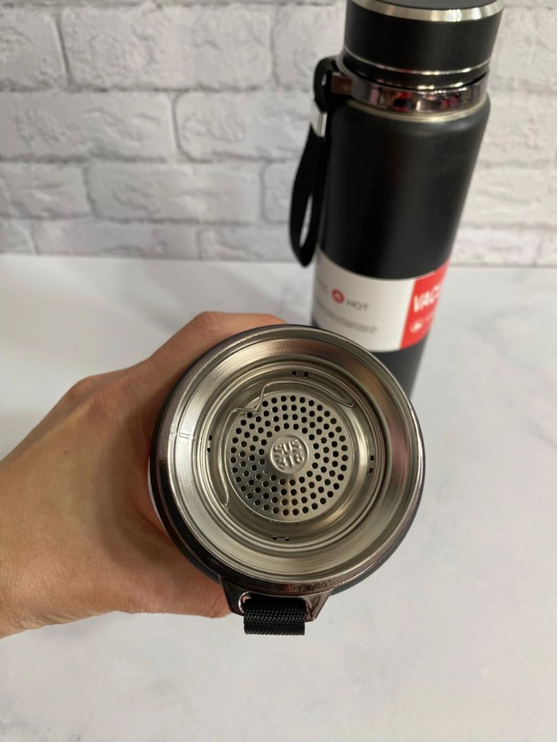 فلاسک کمپینگ مشکی با استیل 316