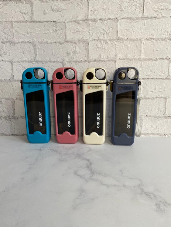 قمقمه زانو رنگ آبی با بند و سری نیدار