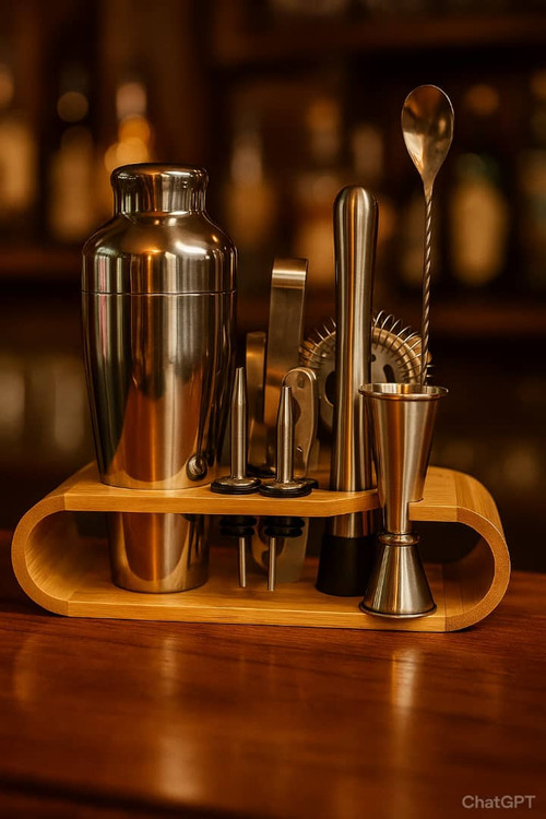 ست بار سرد 10 تکه با استند چوبی