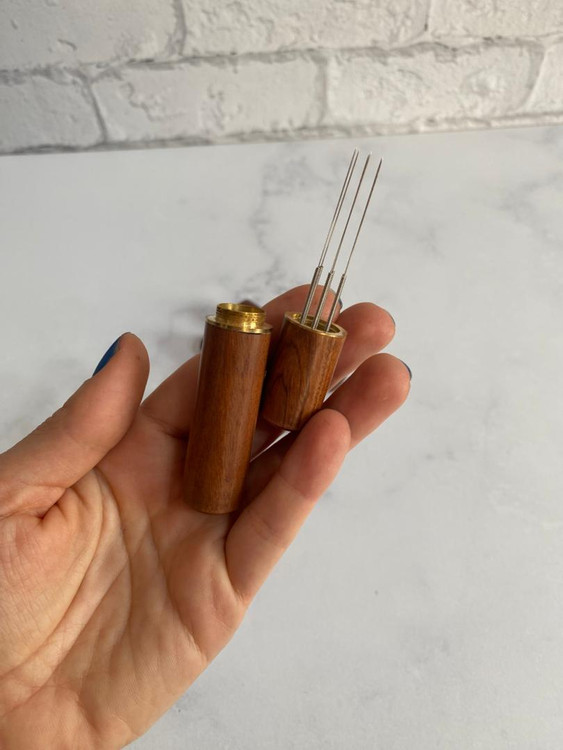 نیدل قهوه ماتیکی با بدنه چوبی