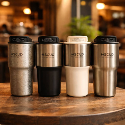 تراول ماگ HSCup 550 سیسی – سری دو حالته با دسته تاشو