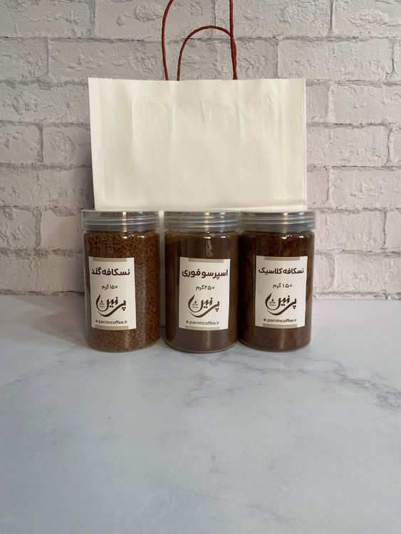 پک خوراکی شامل: نسکافه گلد، نسکافه کلاسیک، اسپرسو فوری