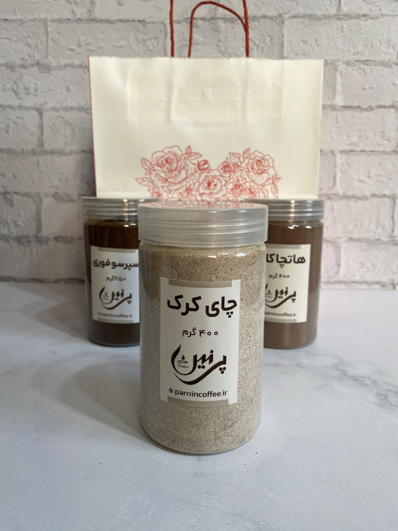 پک خوراکی شامل: اسپرسوفوری، چای کرک، هات چاکلت